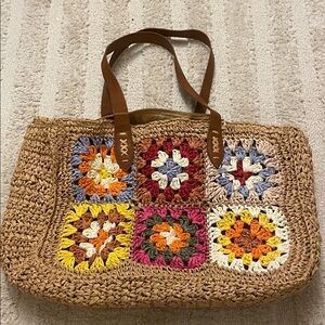 Multicolor Crochet Tote Bag